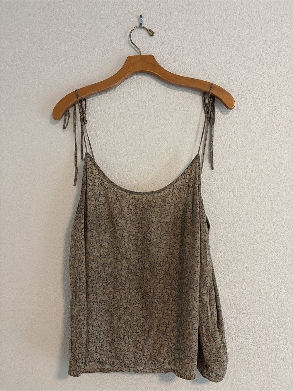 Levi's Womens Tank Top XL Brown Floral Tank Top Sleeveless Standard Fit Casual